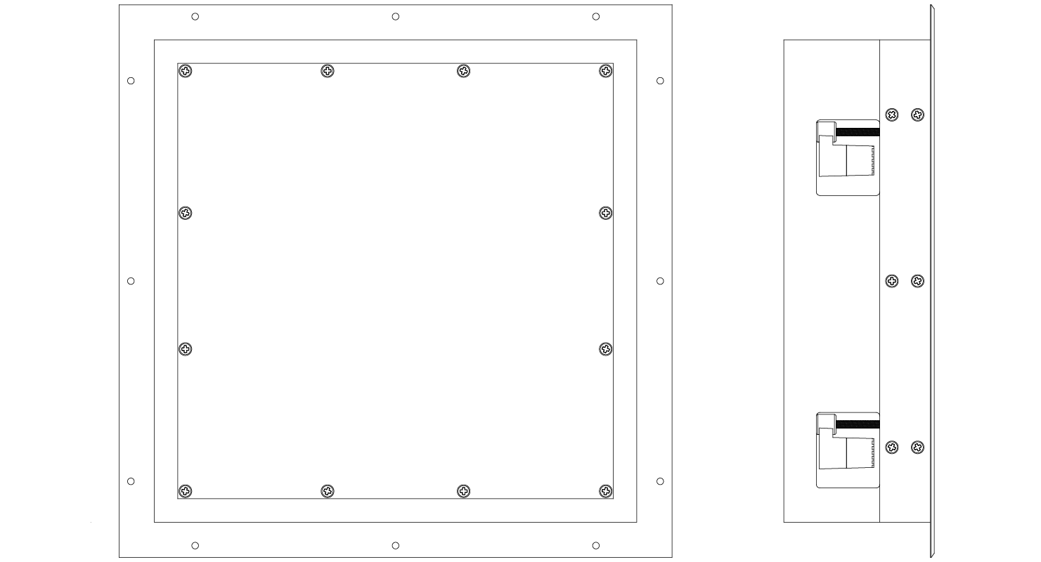 In-Wall Subwoofer - Line Art