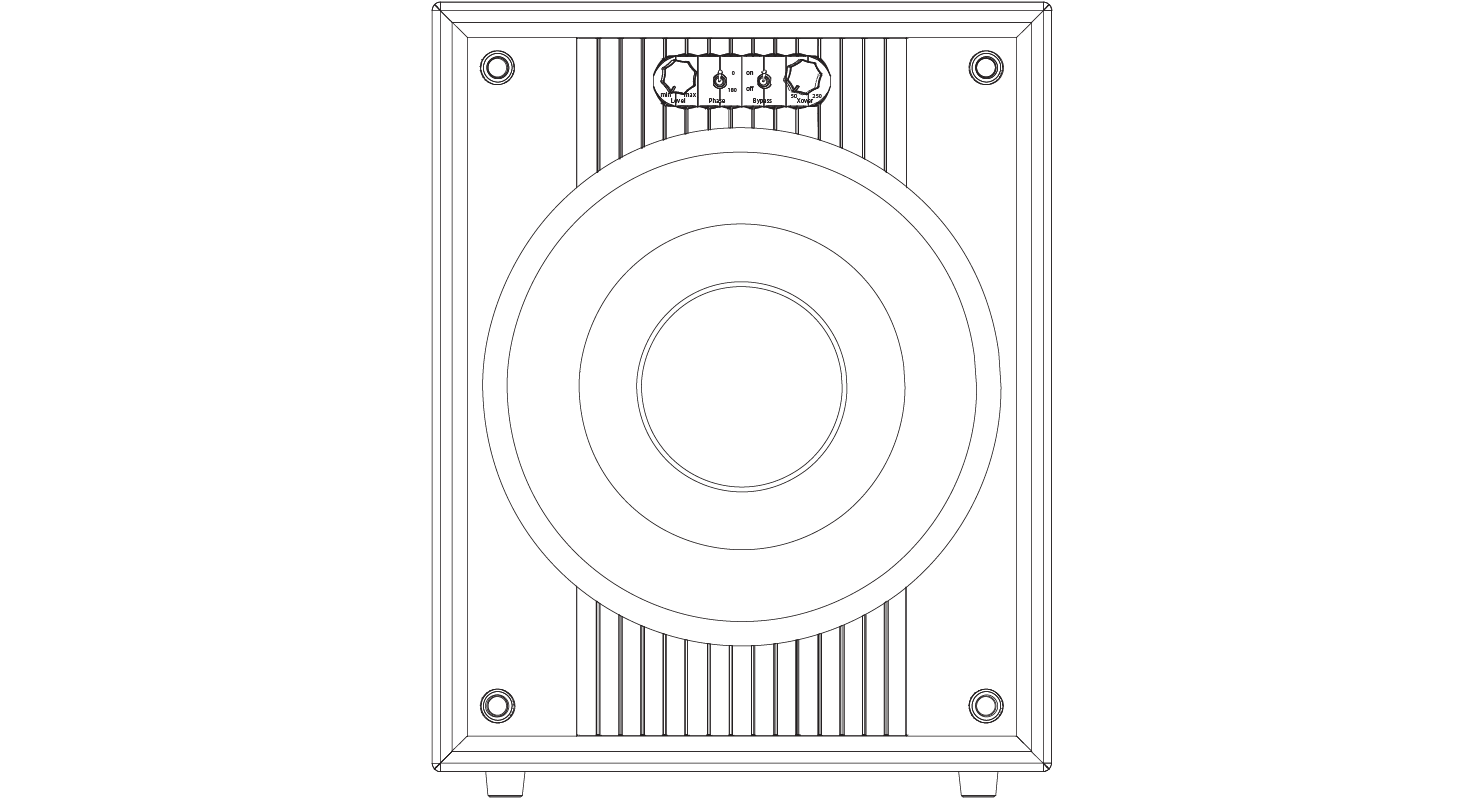 Cabinet Subwoofers - Line Art